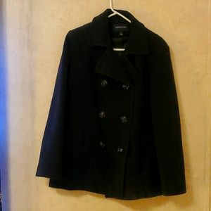 Black London fog women's pea coat size L